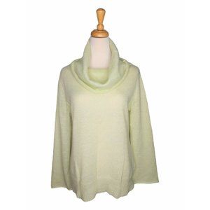 Pale Lime Green Cowl Neck Sweater Size M